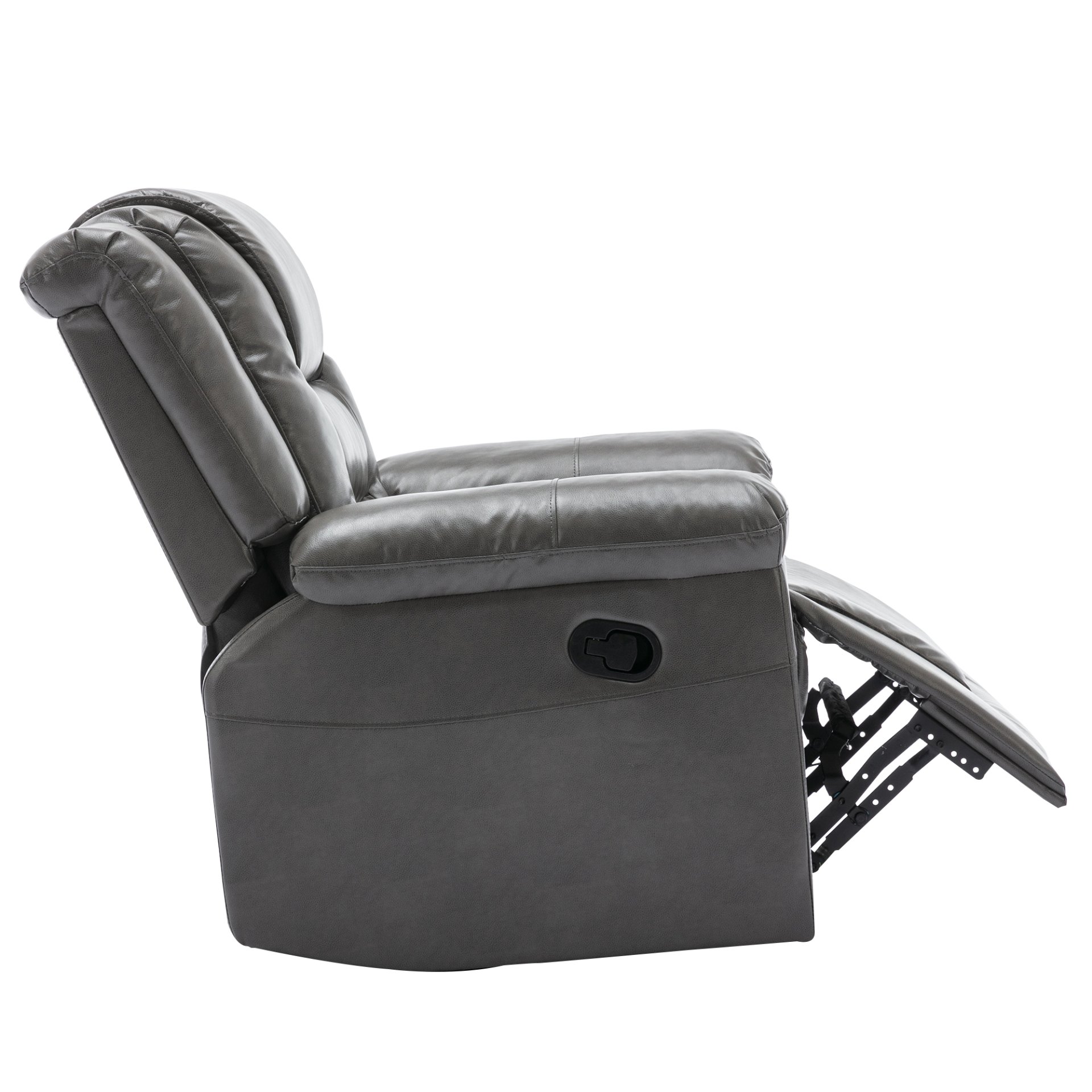 360° swivel And Rocking Home Theater Recliner Manual Recliner Chair With Wide Armrest For Living Room - Gray - Image 16