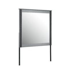 Lorenzo - Large Scale Mirror With Sleek Frame And Glittered Detailing - Silver