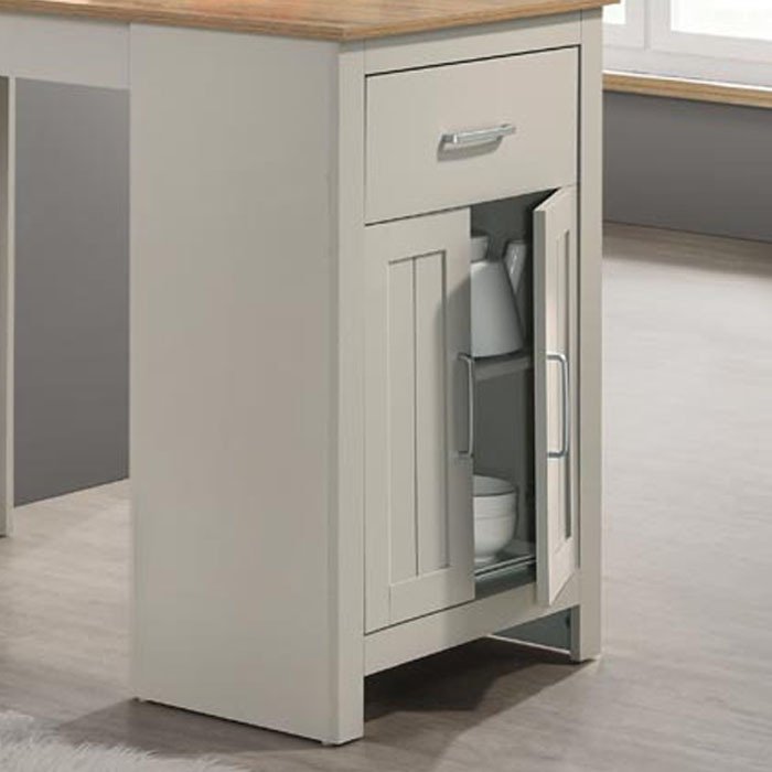 Alonzo - Small Space Counter Height Dining Table With Cabinet And Drawer Storage - Light Gray - Image 4