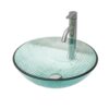 Vessel Sink With Trim, Round Bowl, Pop Up Drain (No Faucet) - Green - Image 10