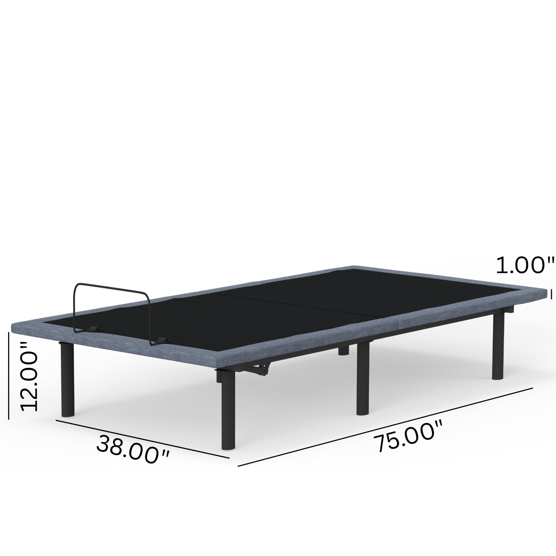 Btx4 - Twin Adjustable Bed Base With Head And Foot Position Adjustment - Black / Gray - Image 3