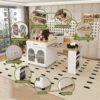 Expandable Kitchen Island With Dining Table - White - Image 7
