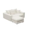 3 Seat Sofa, Deep Seat Couches With Soft Pillows And 1 Ottomans, Convertible Sofa Lounge Chair, For Living Room - Beige - Image 26