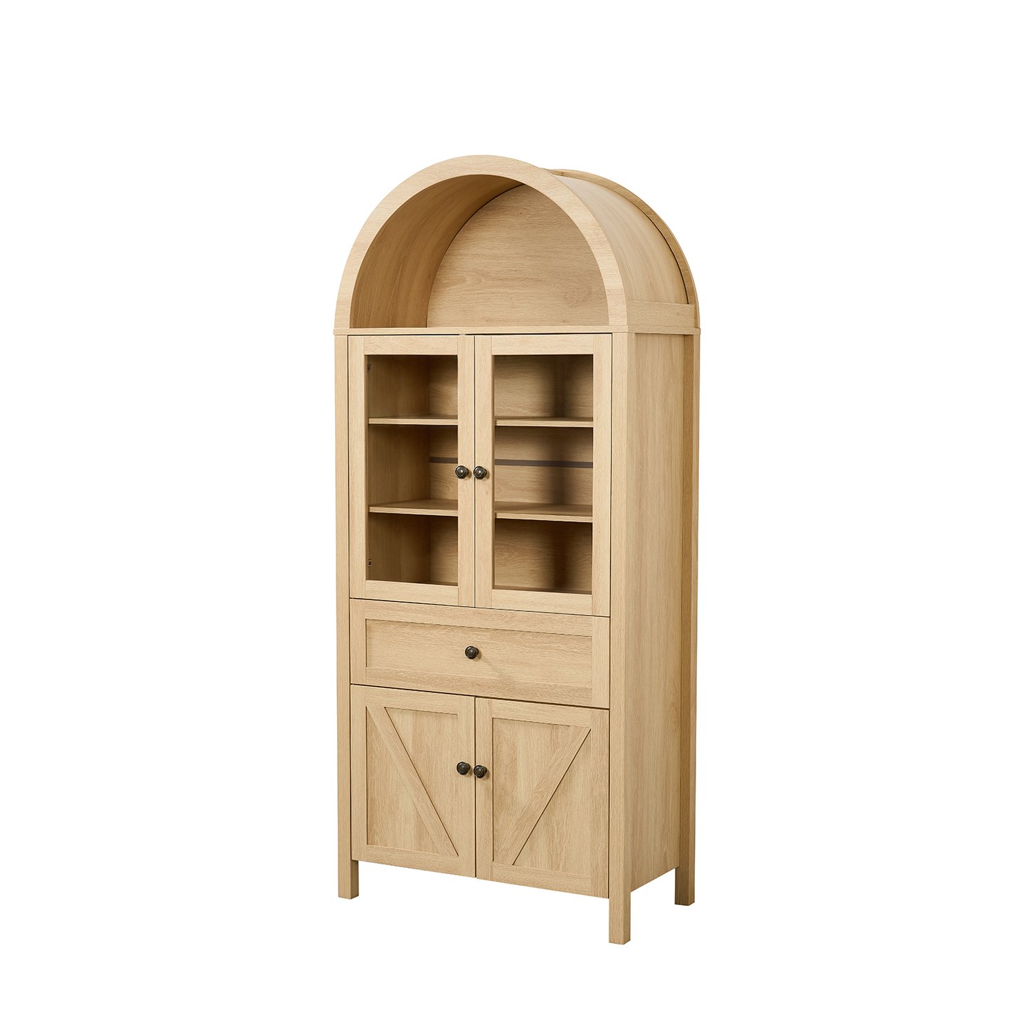 Vintage Dome Cabinet With High Quality Materials And Large Storage Space In - Natural - Image 6