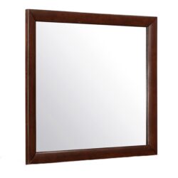 Lucille - Mirror Large Scale Design Rich Tone Glass - Red / Brown