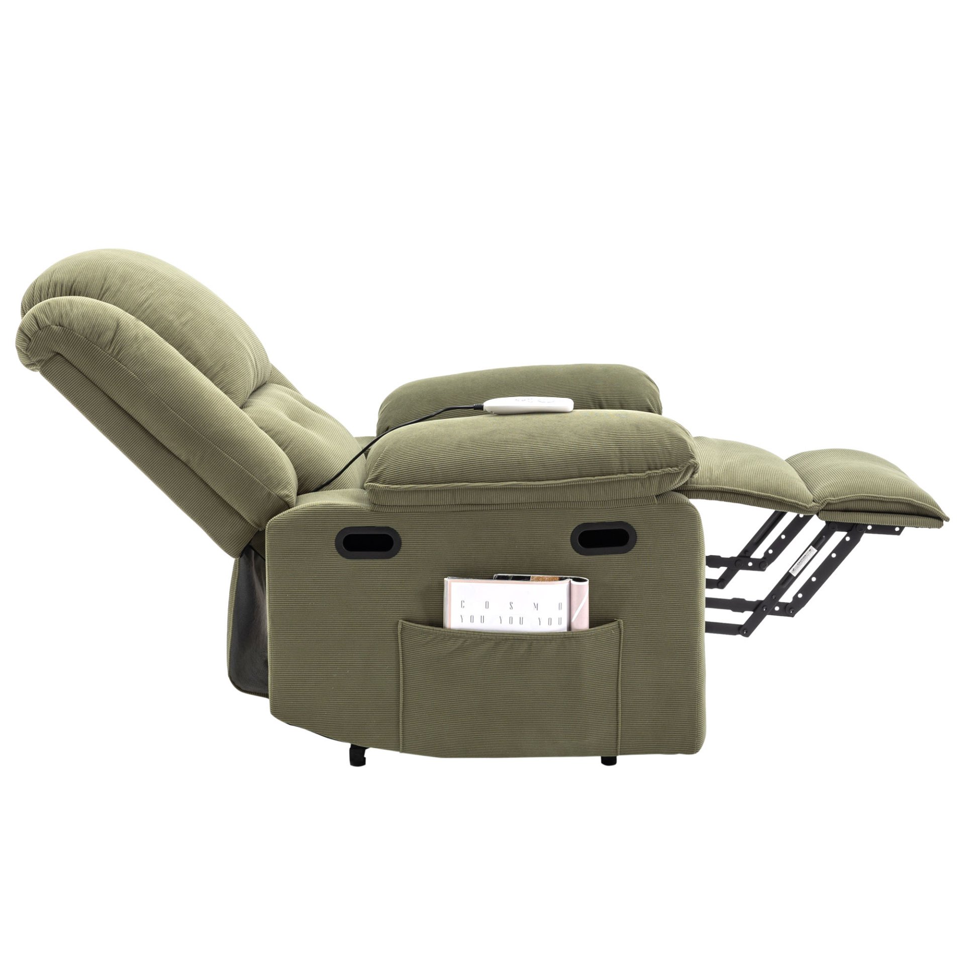 Massage Recliner, Power Lift Chair & Adjustable Massage And Heating Function, Recliner Chair With Infinite Position And Side Pocket For Living Room - Green - Image 16
