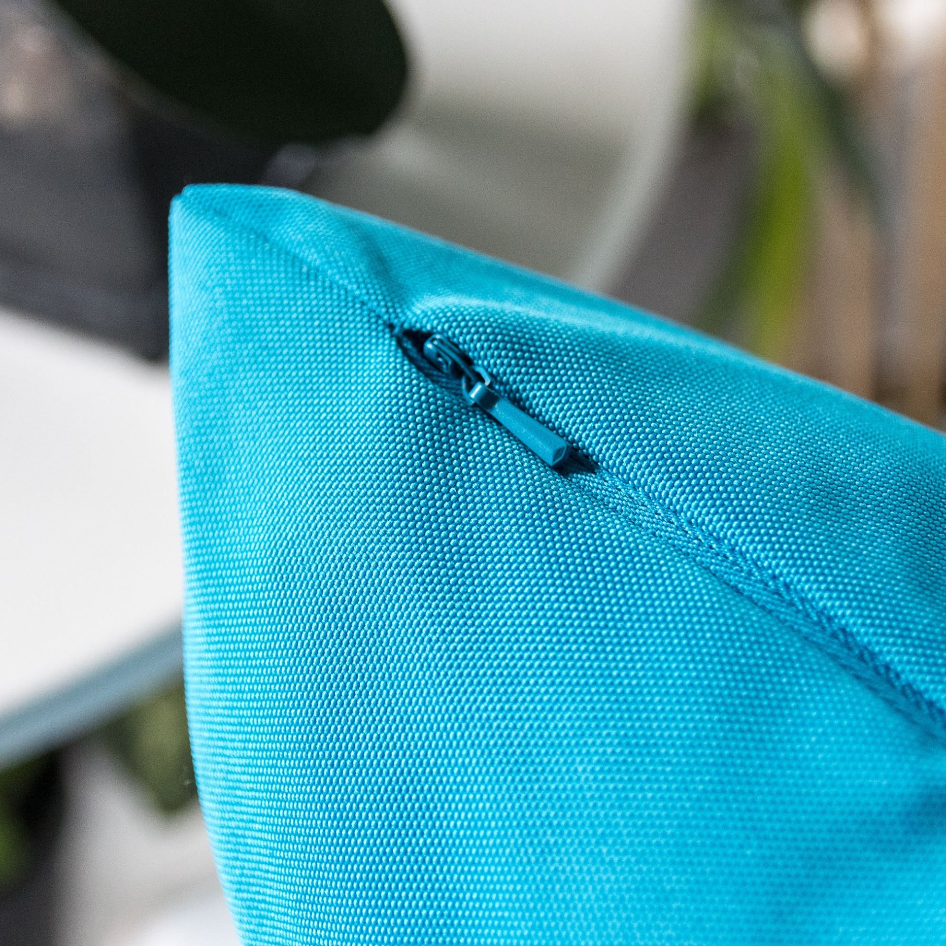 Amazon Rainforest - Solid Pillow Outdoor & Indoor, Soft Touch - Aqua - Image 4