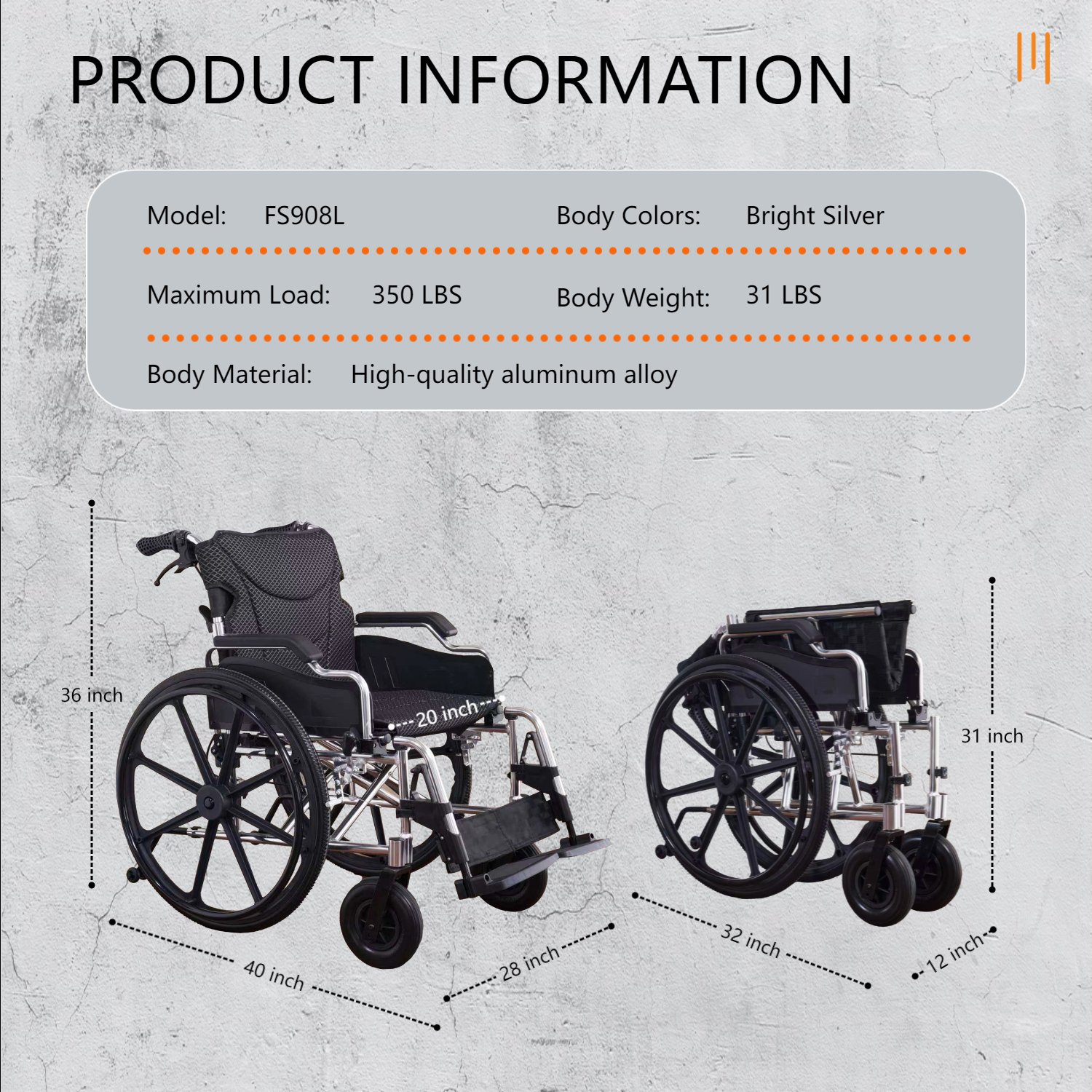 Heavy Duty Foldable Manual Wheelchair Double X Force Support With Adjustable Seat Belt Breathable Cushion & Anti Backflip Design 24" Tires For All Terrains 350 Lbs Capacity - Black / Silver - Image 11