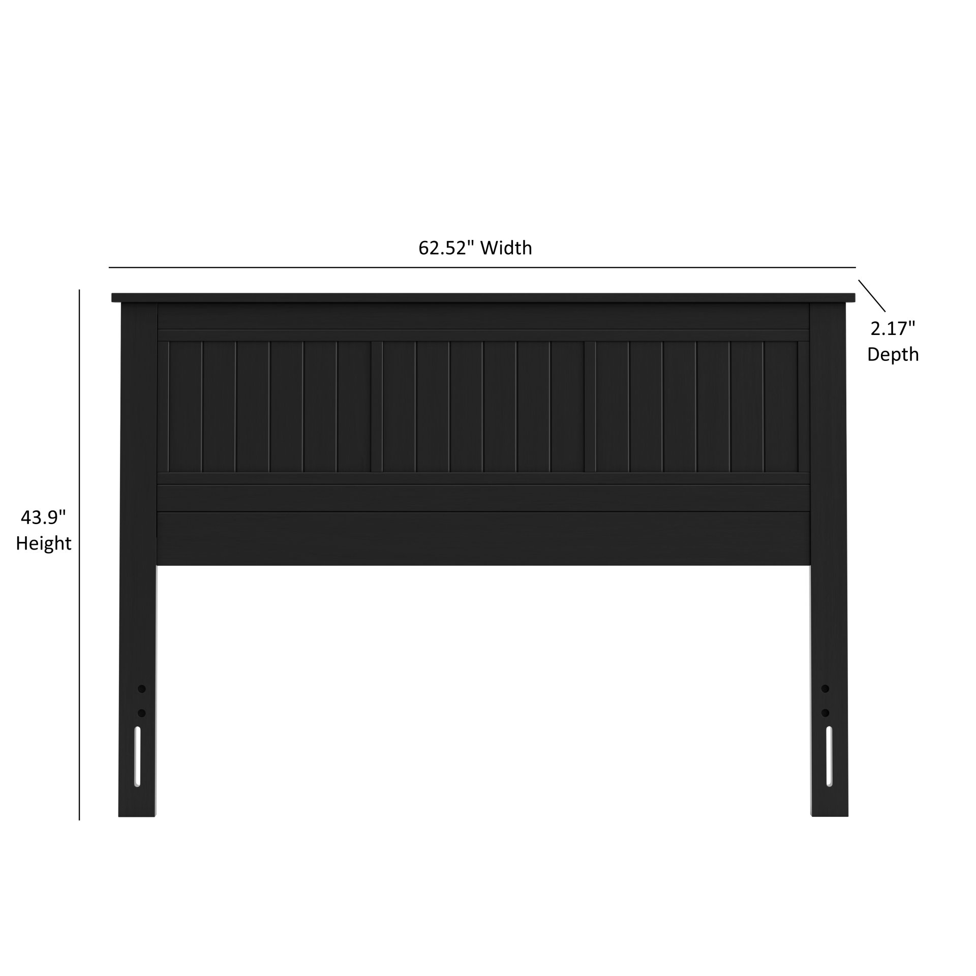 Walton - Queen Window Pane Panel Headboard - Black - Image 3