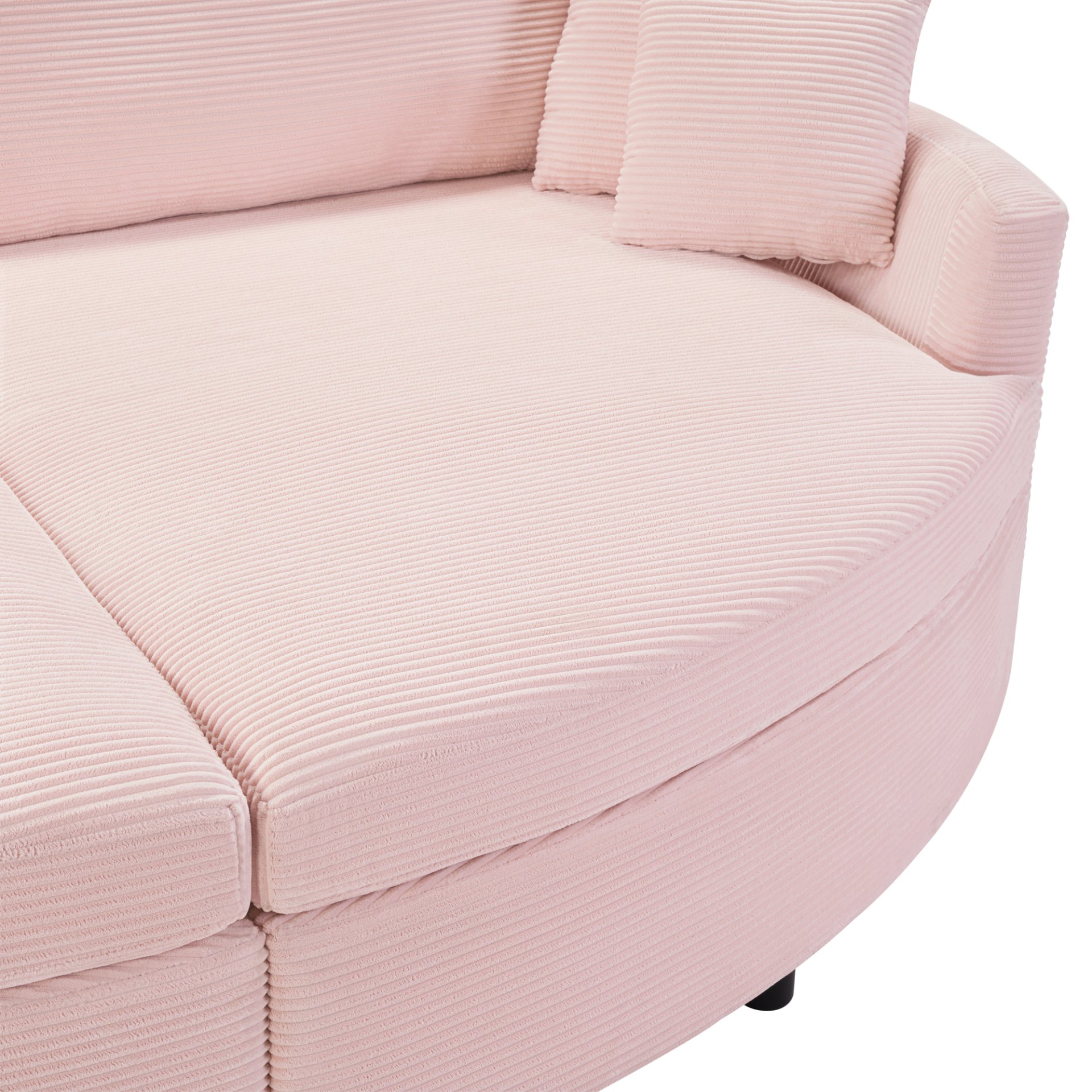 Oversized Double Chaise Lounge Sofa - Pink - Image 14