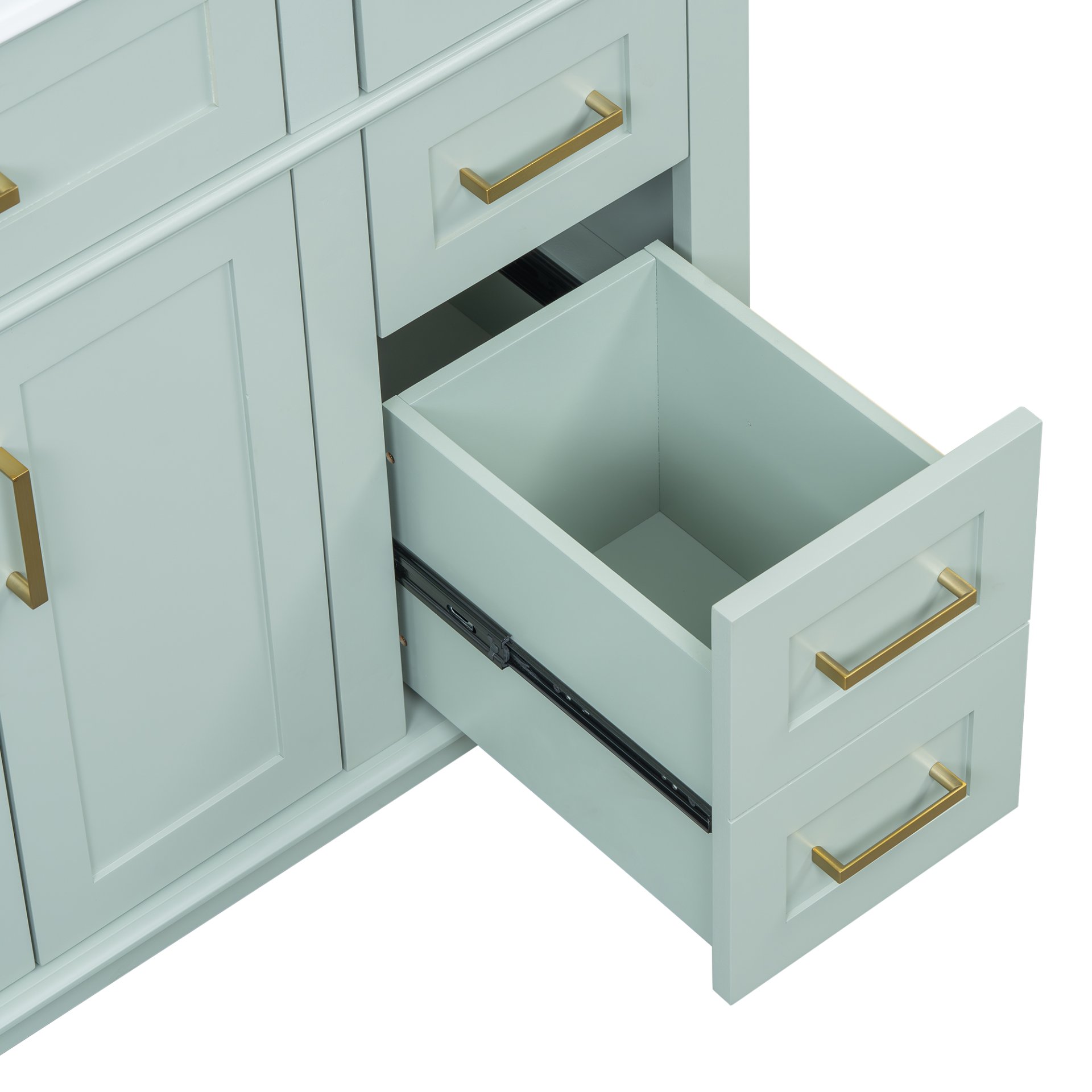 36" Bathroom Vanity With Sink, Soft Close Doors, And Storage Drawers - Green - Image 16