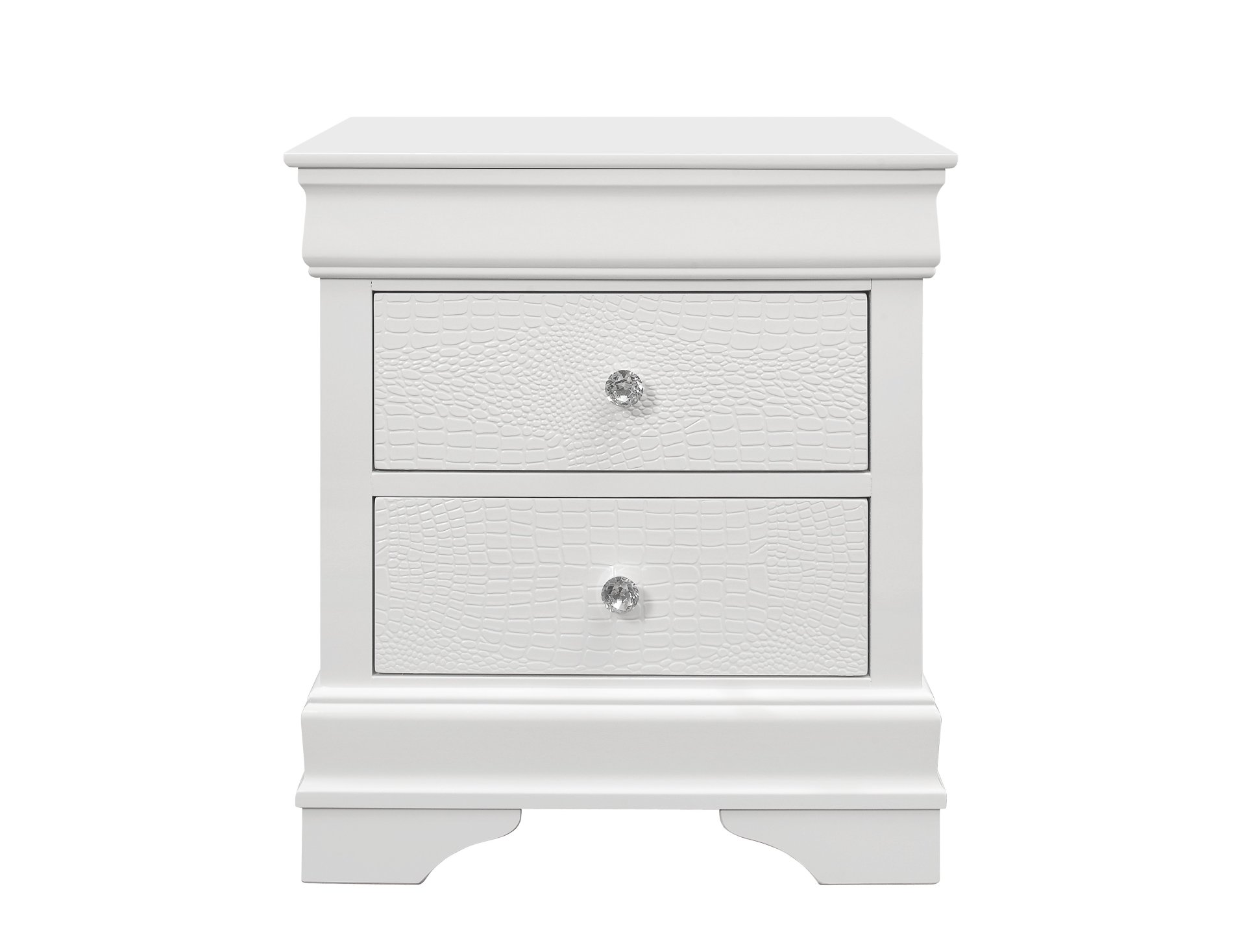 Shaker - Crocodile Metallic Nightstand - White - Image 6