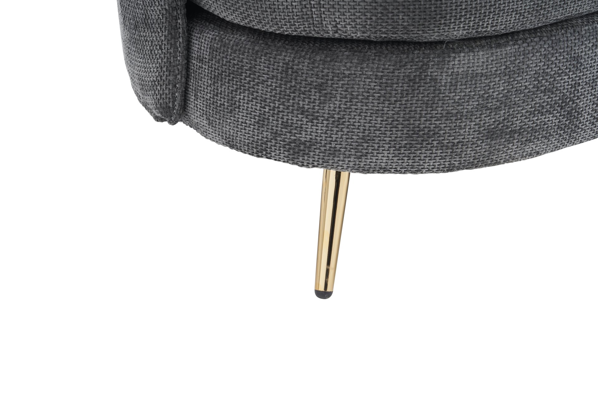 Polyester Fiber Loveseat Sofa Chair Upholstered Couch With Golden Metal Legs Club 2 Seat Sofa For Living Reading Room Bedroom Apartment Small Space Dorm - Gray - Image 12