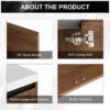 36" Bathroom Vanity Set With Resin Countertop Sink And 2 Doors - Brown - Image 19