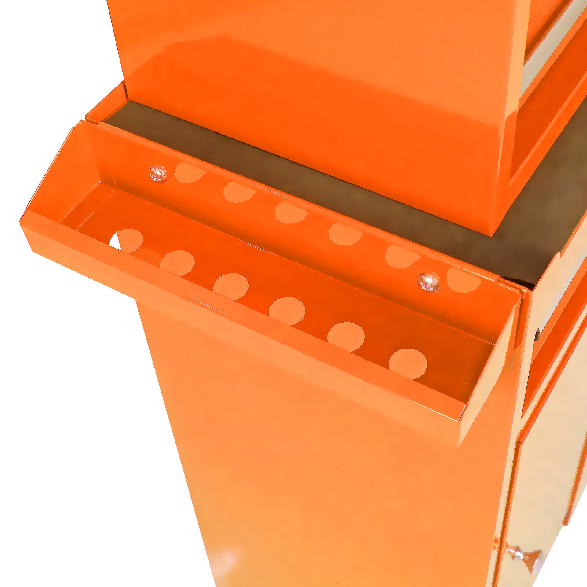 Rolling Tool Chest, 5 Drawer Tool Box Organizer With Lockable Wheels & Sliding Drawers & Detachable Top & Adjustable Shelf, Tool Storage Cabinet For Garage Workshop - Orange - Image 14
