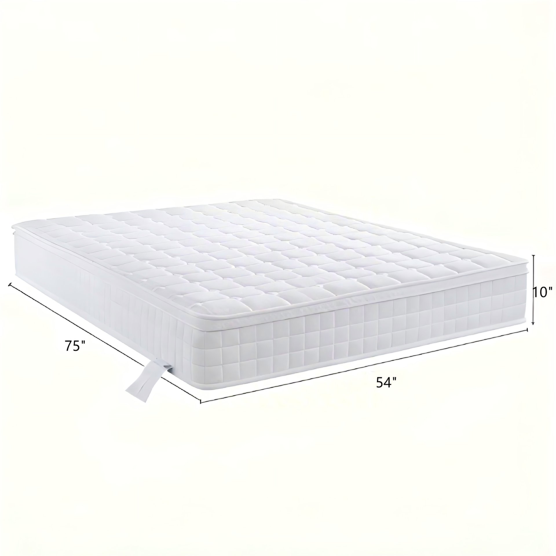 10" Full Mattress, Innerspring Hybrid With Gel Foam For Motion Isolation, Pressure Relief & Edge Support - White - Image 7