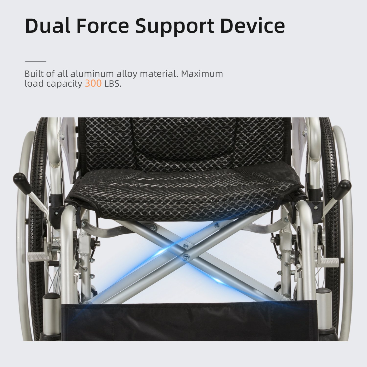 Innovative 6 Wheel Transport Wheelchair Lightweight Foldable Design With Dual Brakes Breathable Seat Anti Backflip Safety Perfect - Black / Silver - Image 10
