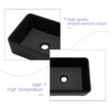Rectangular Vessel Bathroom Sink - Matte Black - Image 7