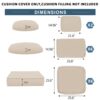 Outdoor Deep Seat Cushion Set For Patio Furniture, Polyester Replacement Pads - Beige - Image 3