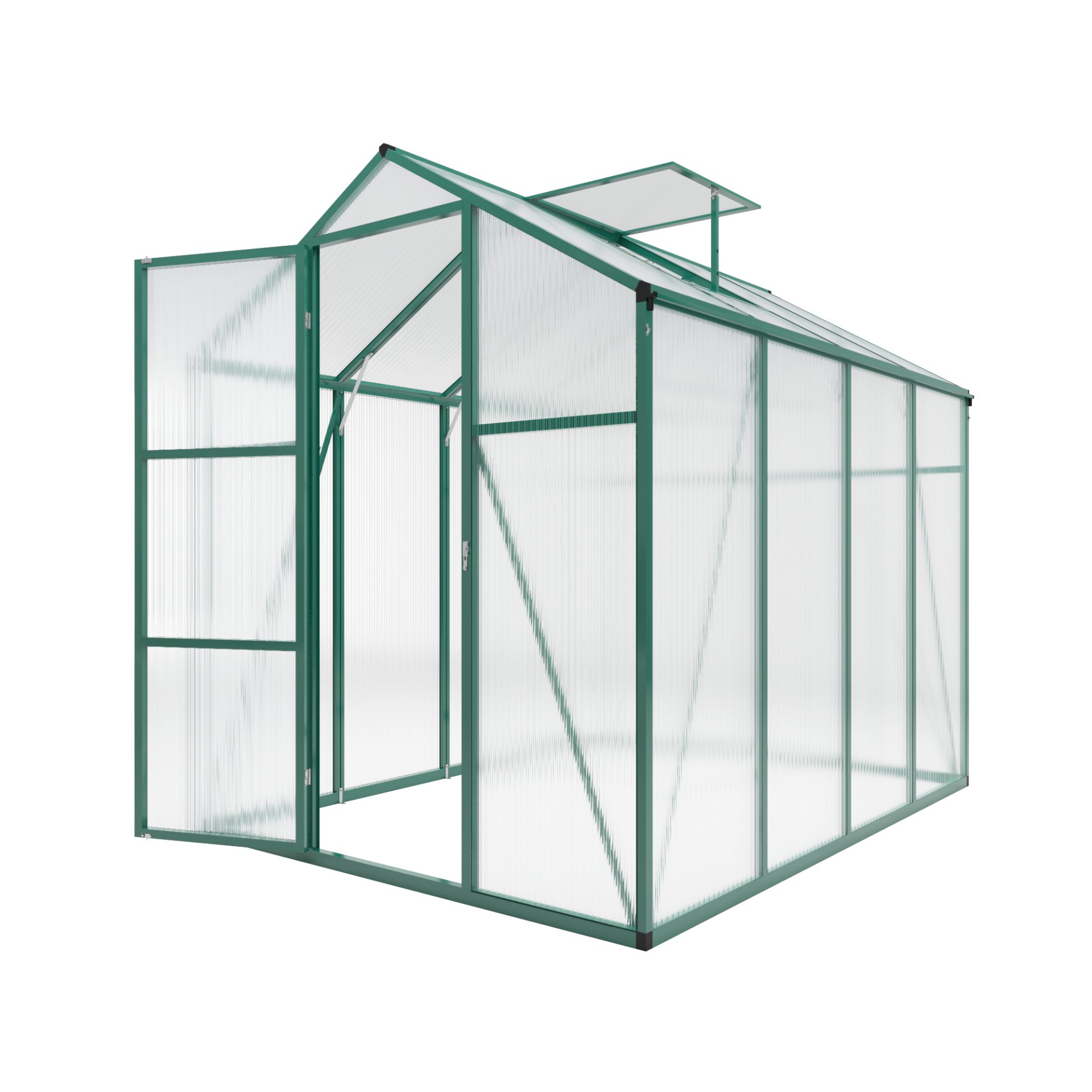 Newly Marketed Gain Height Windproof Aluminum Greenhouse 6 X 8 Ft Polycarbonate Greenhouse Raised Base And Anchor Aluminum Heavy Duty Walk - In Greenhouses For Outdoor Backyard In All Season - Green - Image 18