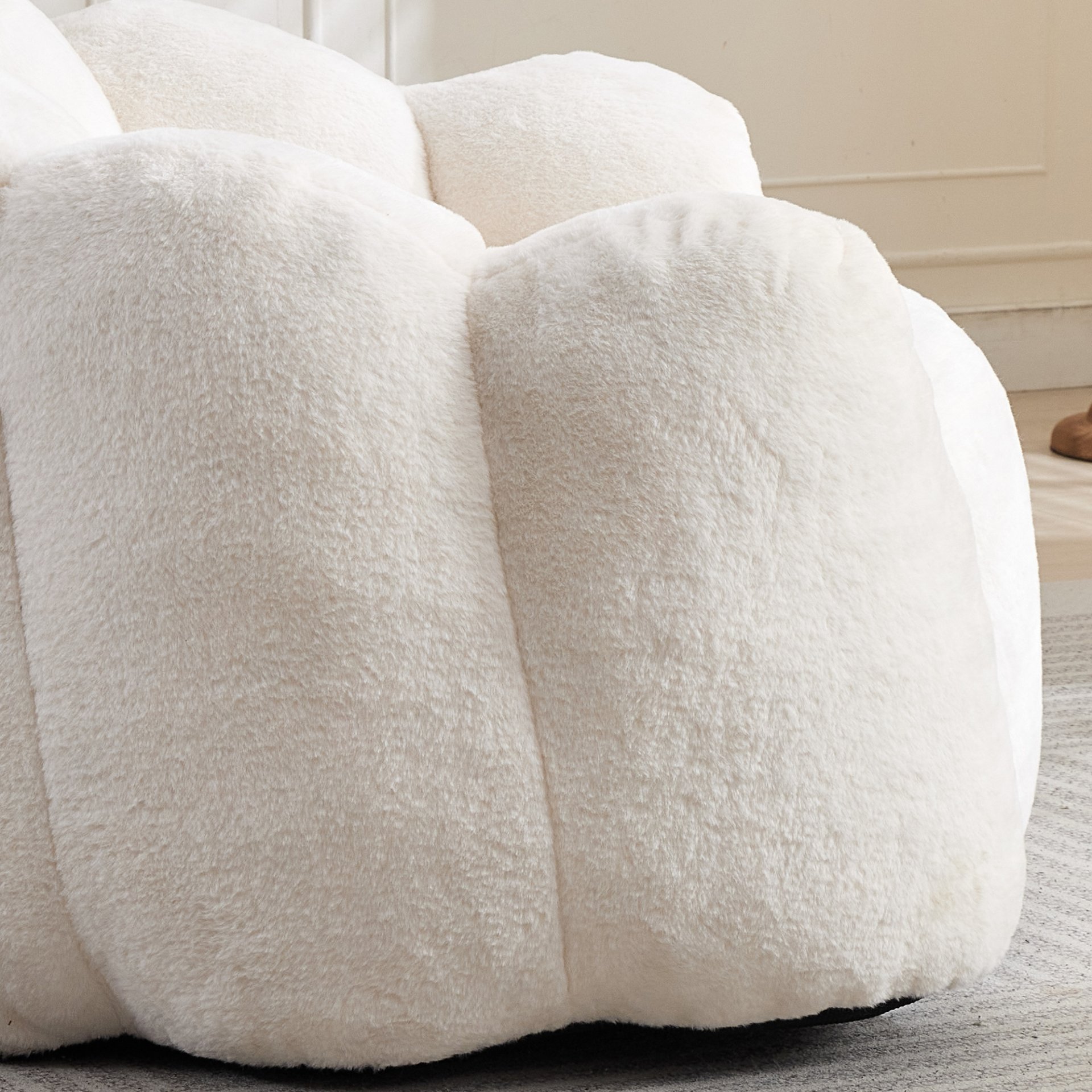 Lotus Compression Sofa Bean Bag With Pull Ring - White - Image 5
