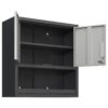 Metal Wall Mounted Tool Storage Cabinet With Locking Door, 1 Shelf, Metal - White - Image 12