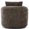 360° Swivel Accent Barrel Chair With Dual Layer Cushion, Round Seating For Living Room - Brown - Image 12
