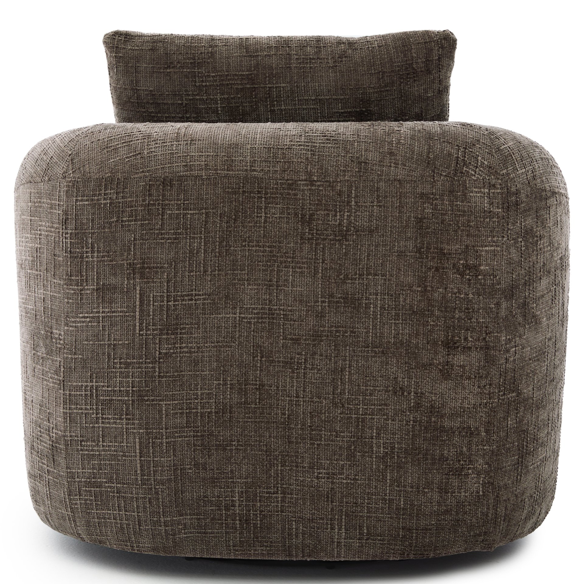 360° Swivel Accent Barrel Chair With Dual Layer Cushion, Round Seating For Living Room - Brown - Image 12