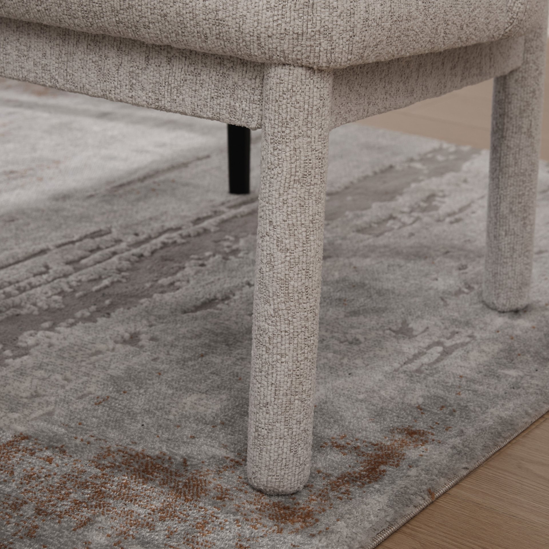 Dining Chair, High Curved Backrest (Set of 2) - Beige - Image 12