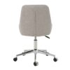 Modern Teddy Fleece Fabric Dining Chair With Chrome Legs, Soft And Comfortable - Gray - Image 13
