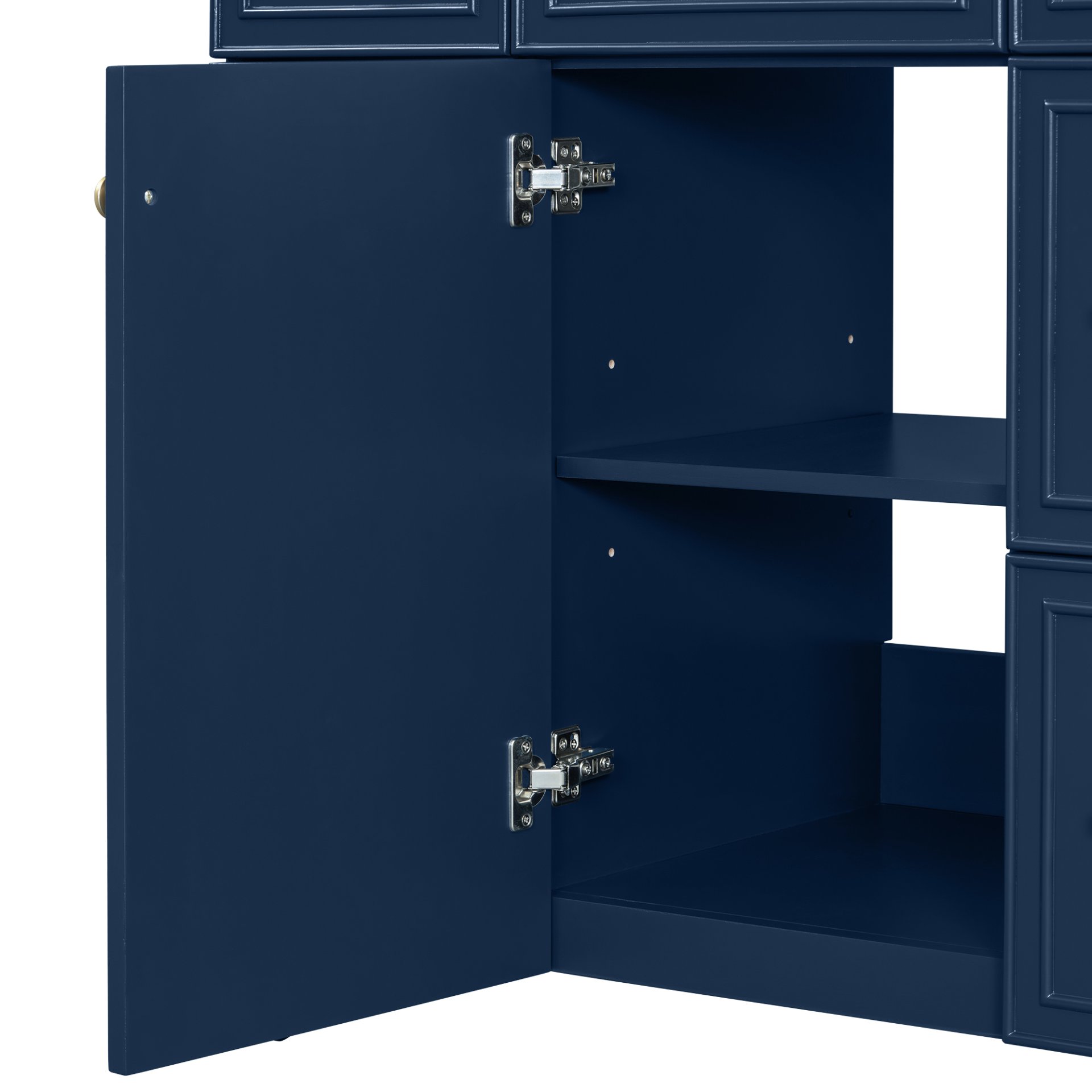 Bathroom Vanity With Sink, Soft Close Doors, Adjustable Shelves - Blue - Image 16