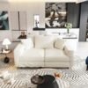3 Seat Sofa, Convertible Deep Seat Sofa Lounge Chair For Living Room - Beige - Image 7
