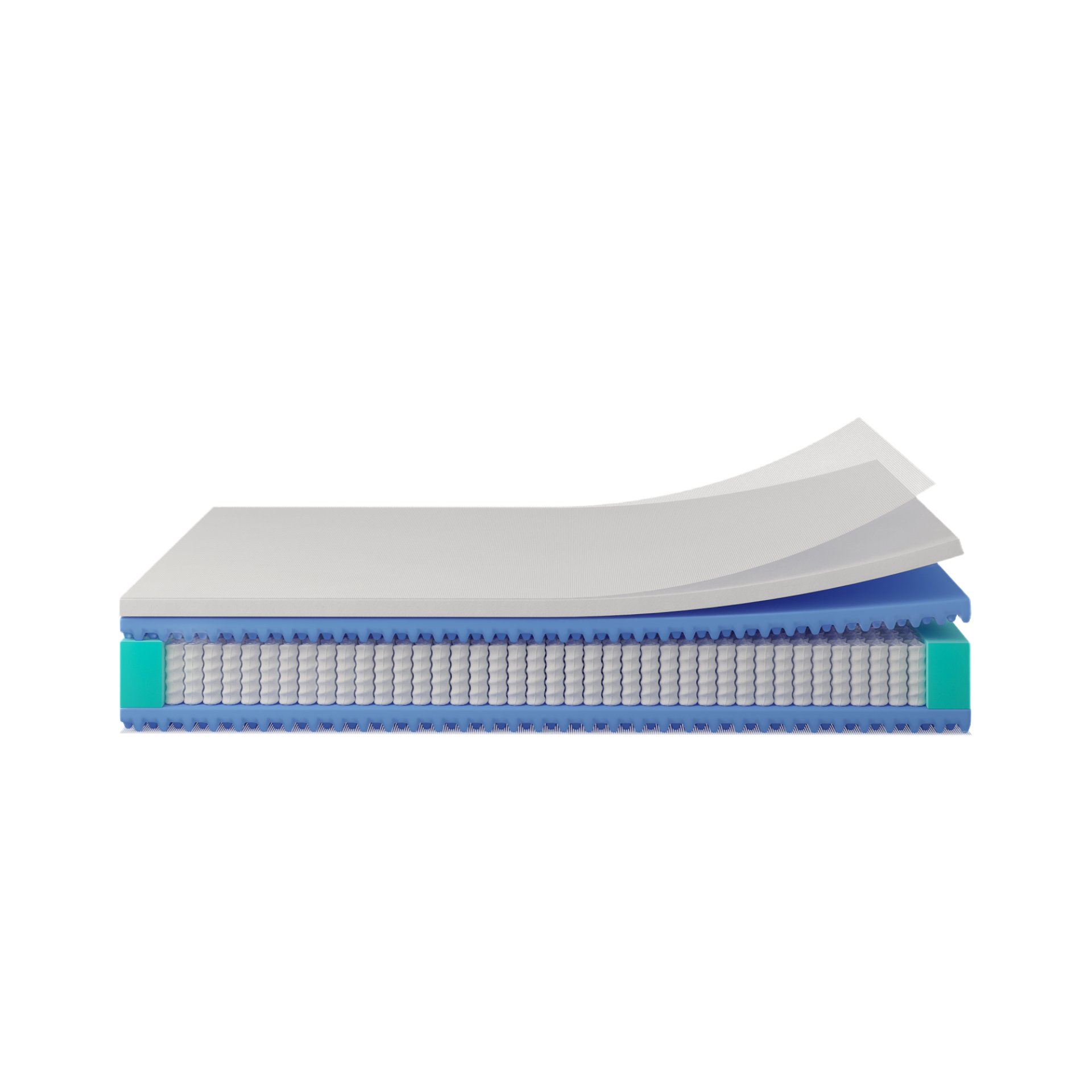 12'' Queen Size Hybrid Mattress, Cooling Memory Foam & Pocket Springs Medium Firm - White - Image 5