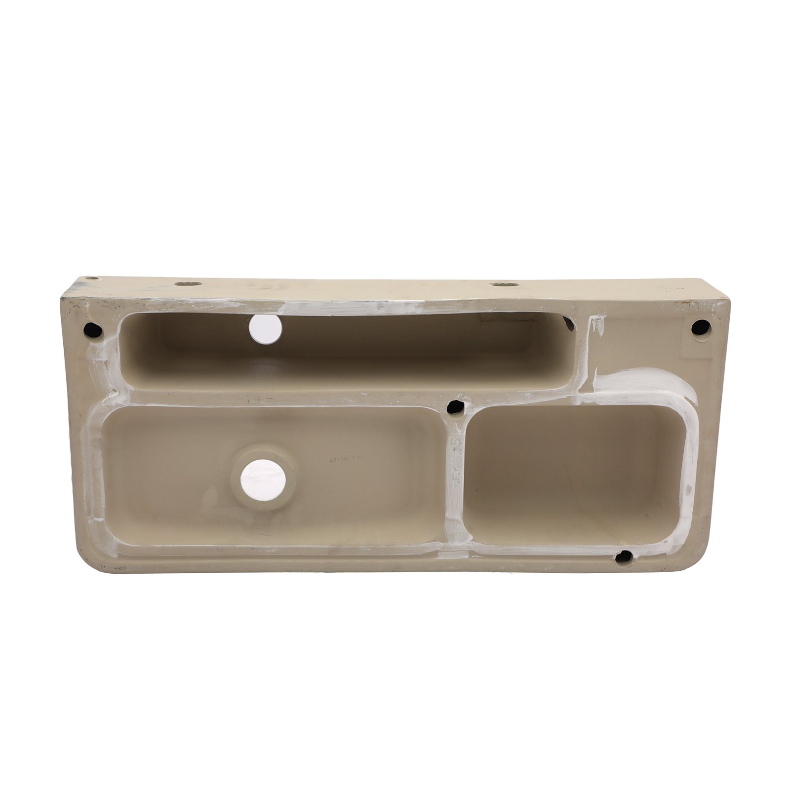 Inspired Console Sink With Built In Washboard, Overflow & Sleek Legs, 28" X 12" - White / Black - Image 9