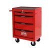 Rolling Metal Tool Chest With 4 Drawers, 20" Steel Storage Cabinet With Ball Bearing Slides - Red / Black - Image 11
