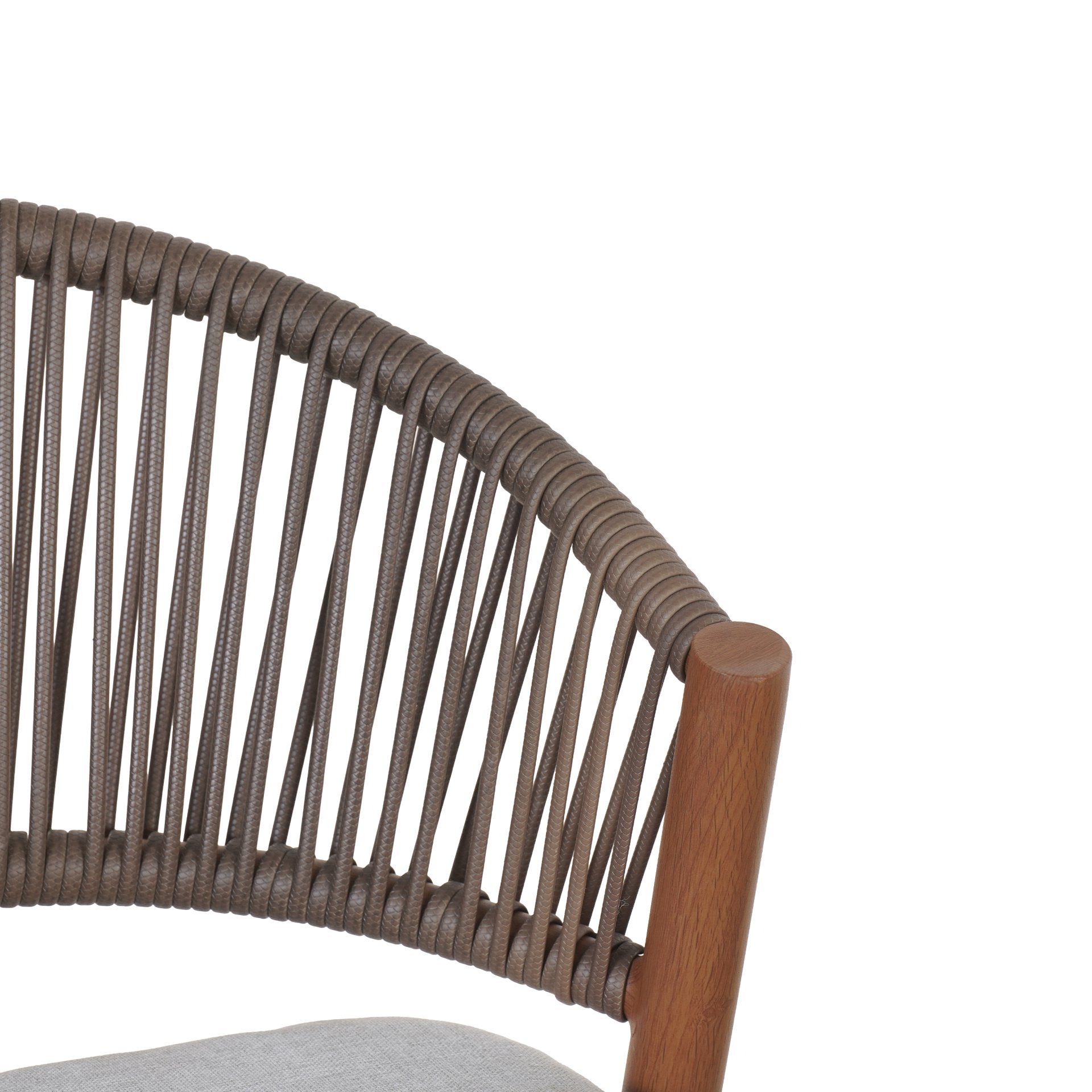 Outdoor Counter Height Aluminum Frame Counter Stools With Scallop Shaped Backrest & Water Resistant Cushions (Set of 2) - Teak - Image 8