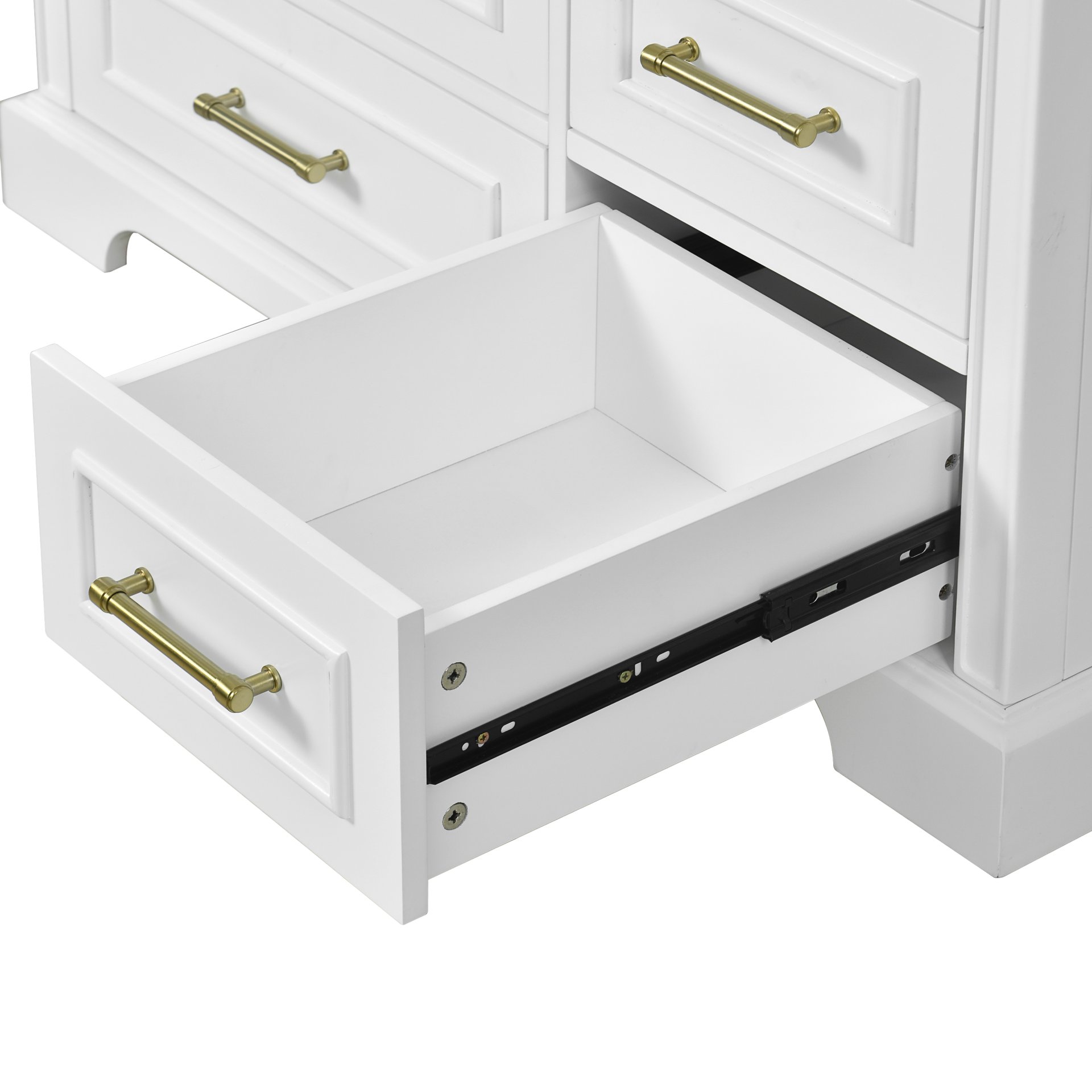 Traditional 36" Bathroom Vanity Cabinet With Sink, With Soft Close Doors And Four Drawers - White - Image 17
