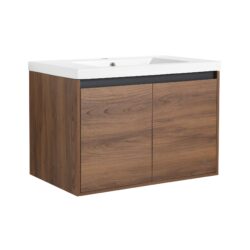 Bathroom Vanity With Resin Countertop Sink - Brown