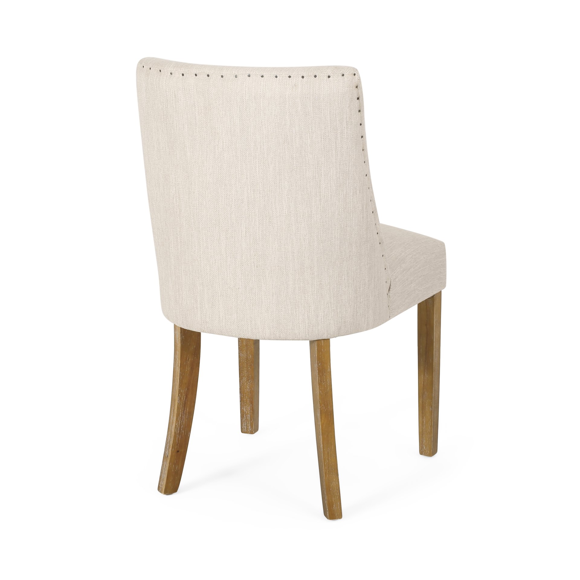 Classic Fabric Dining Chair - Beige - Image 8