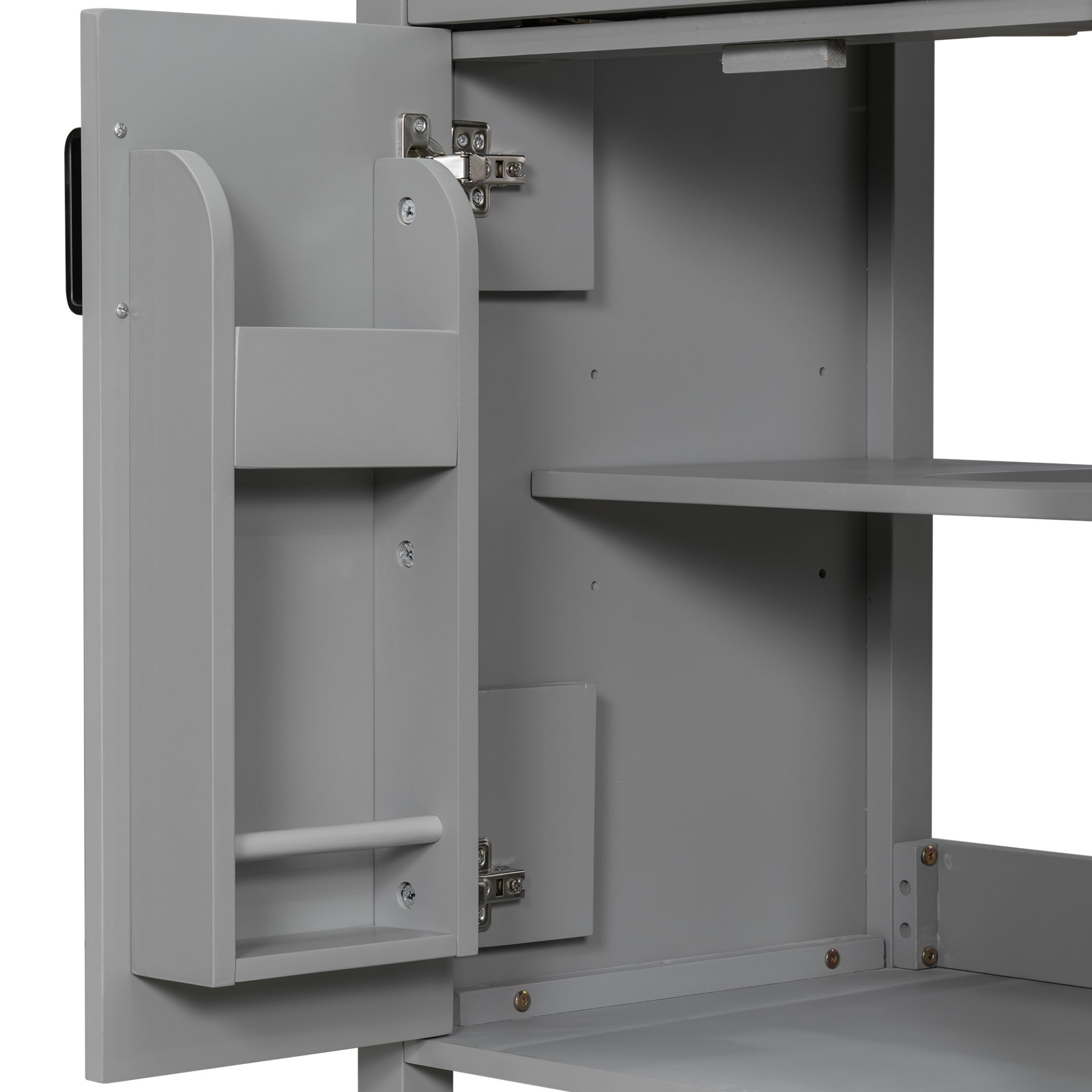 Bathroom Vanity Combo With Sink, Space Saving Design - Gray - Image 16