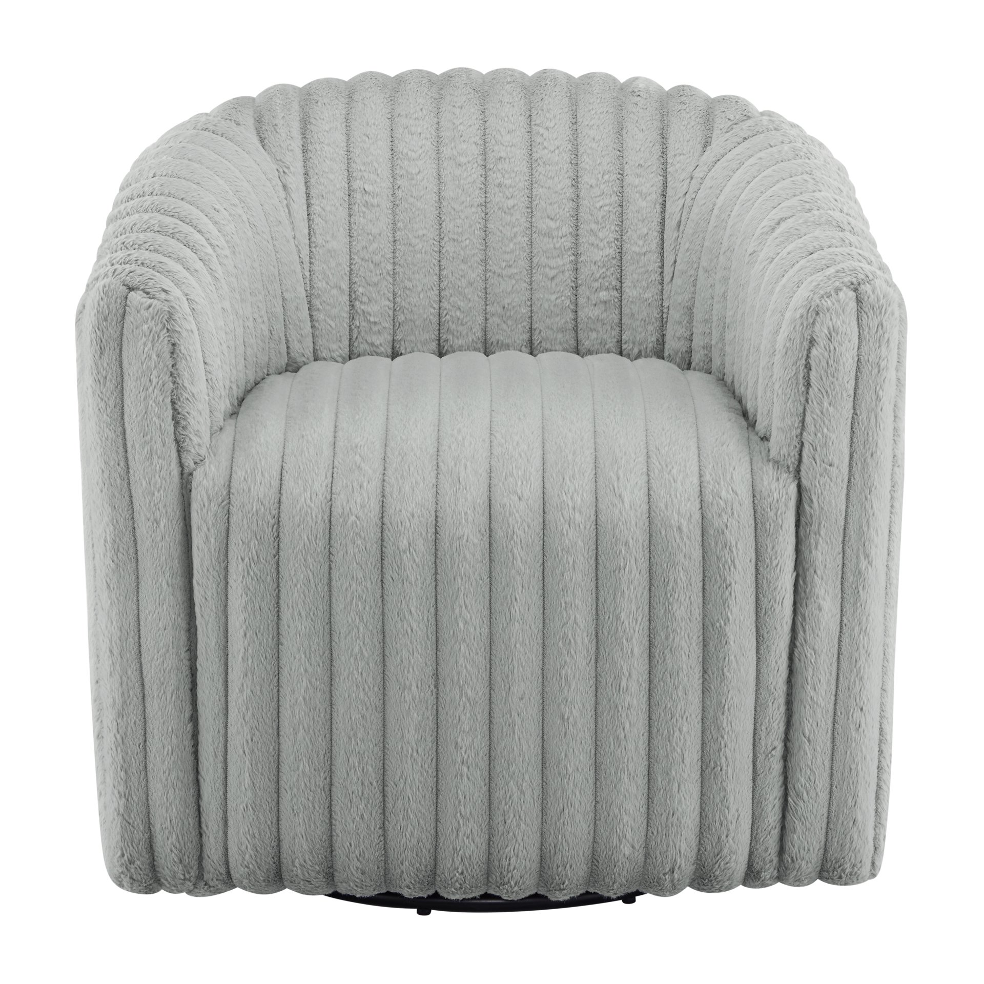 Alexa Barrel Swivel Chair - Grey - Image 4