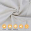 3 In 1 Pull Out Sofa Bed, Convertible Sleeper Sofa Bed, 3 Seater Sofa With Movable Ottoman - Beige - Image 12