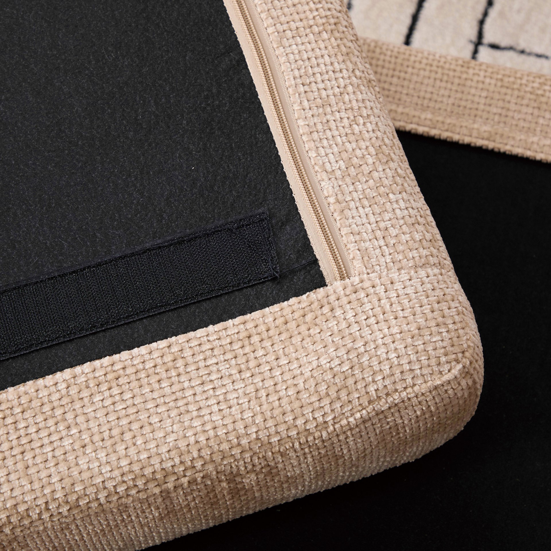 Upholstered Ottoman Foot Stool - Wheat - Image 9