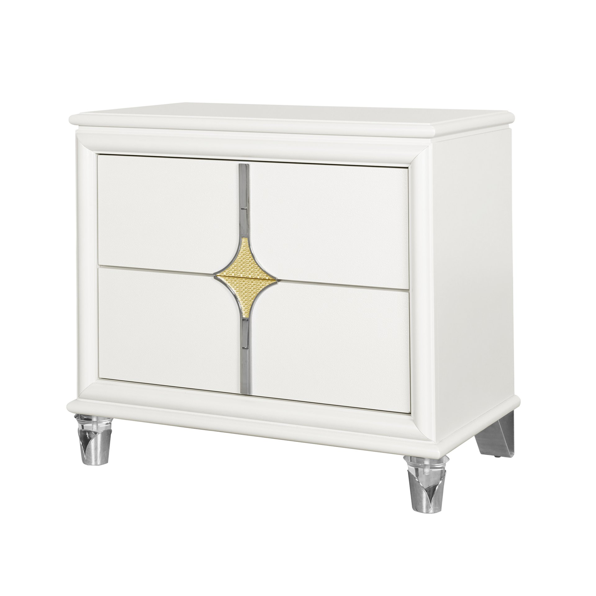 Uriuni - Nightstand - Gold / White - Image 6