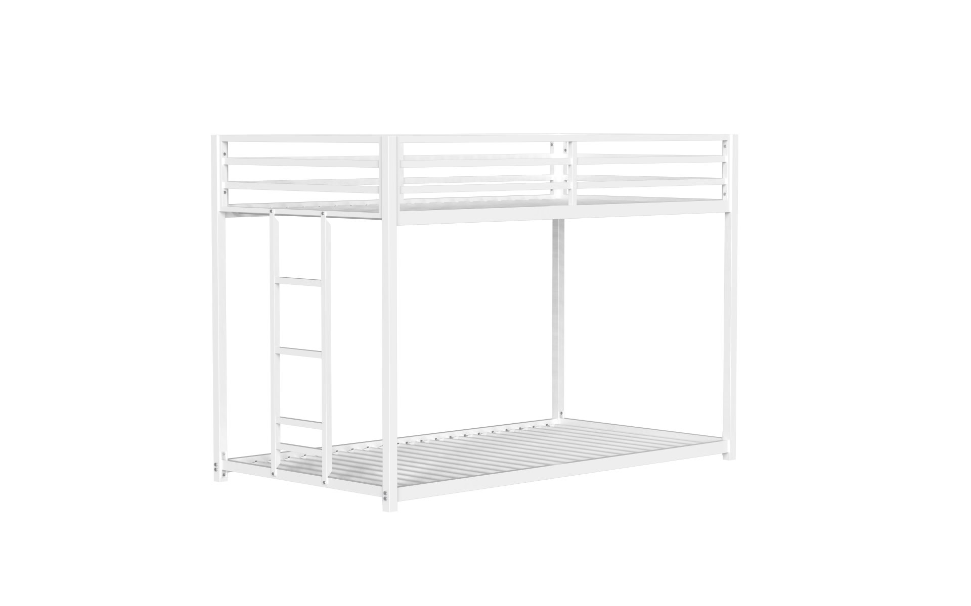 Adam - Twin Over Twin Metal Bunk Bed - White - Image 21
