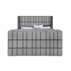 Isaiah - King 5 Piece Bedroom Set With 50" TV Lift LED, Speakers And Fireplace - Grey