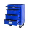 Rolling Metal Tool Chest With 4 Drawers, 20" Steel Storage Cabinet With Ball Bearing Slides - Black / Blue - Image 12