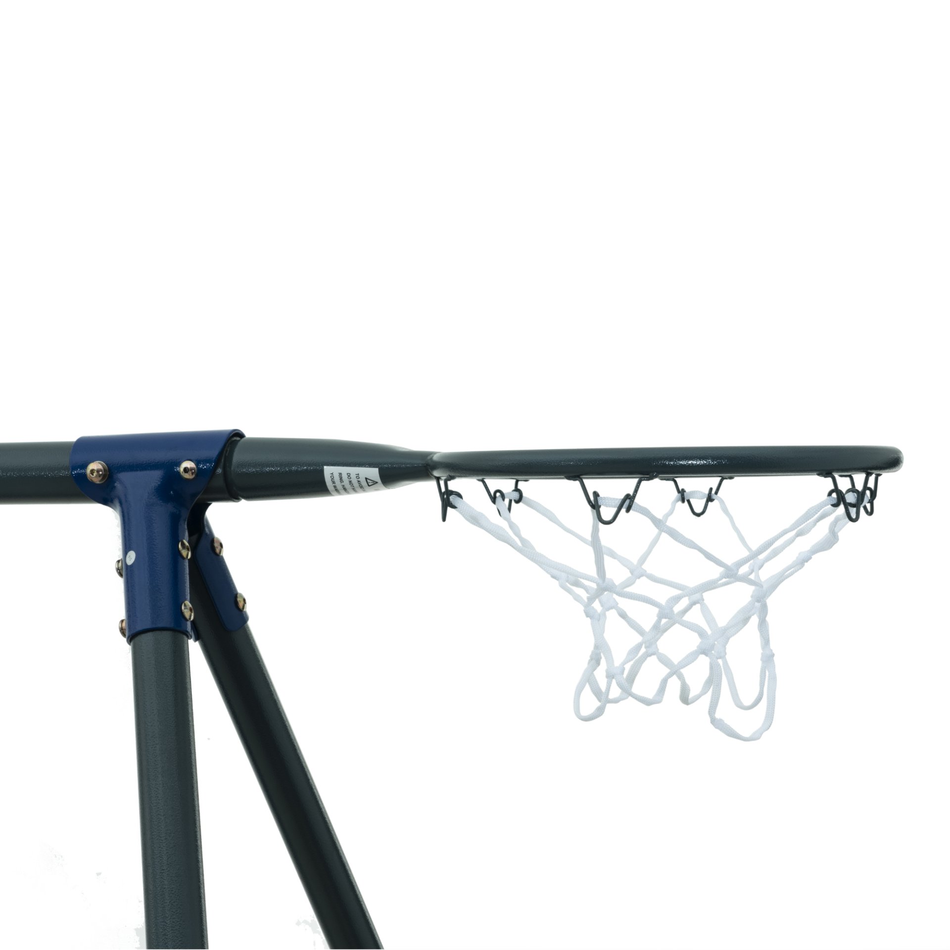 Xns052 Interesting Six Function Swingset With Net Swing Metal Plastic Safe Swing Set 440Lbs For Outdoor Playground For Age 3+ With 31.5" Net Swing - Gray / Blue - Image 5