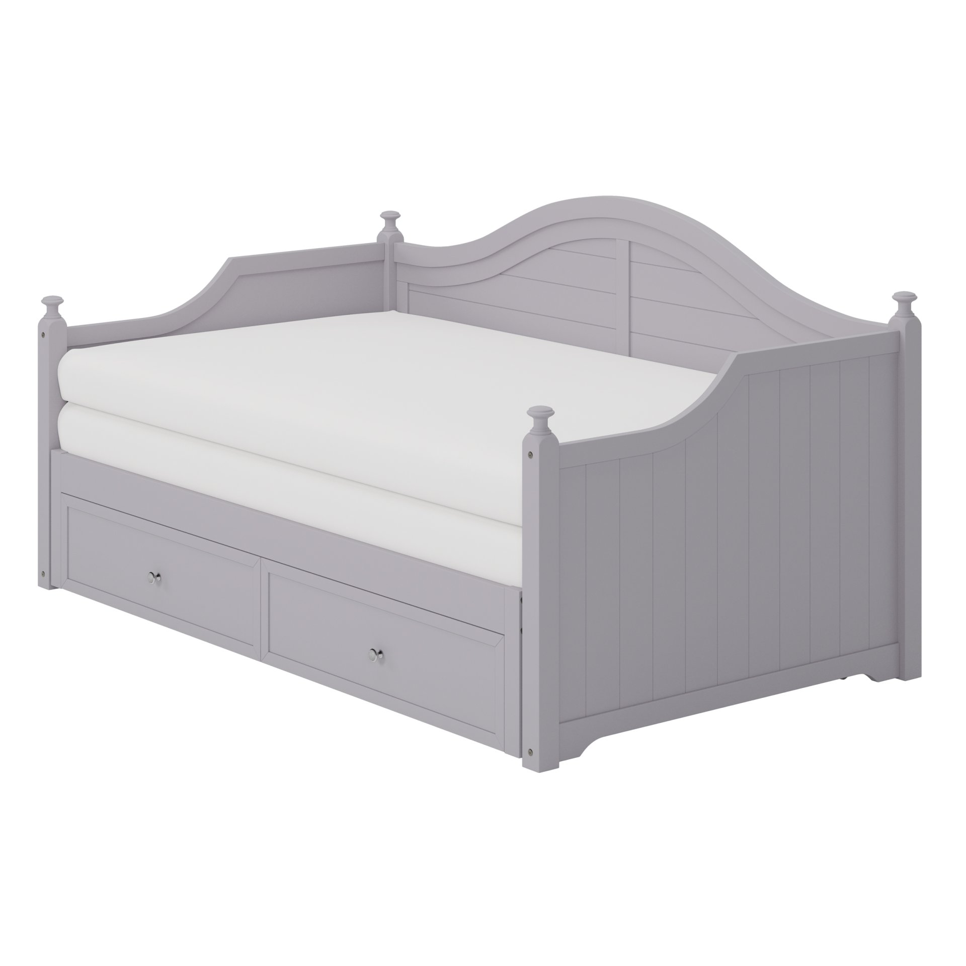 Twin Size Daybed With Extendable Trundle And Storage Drawers - Light Gray - Image 8