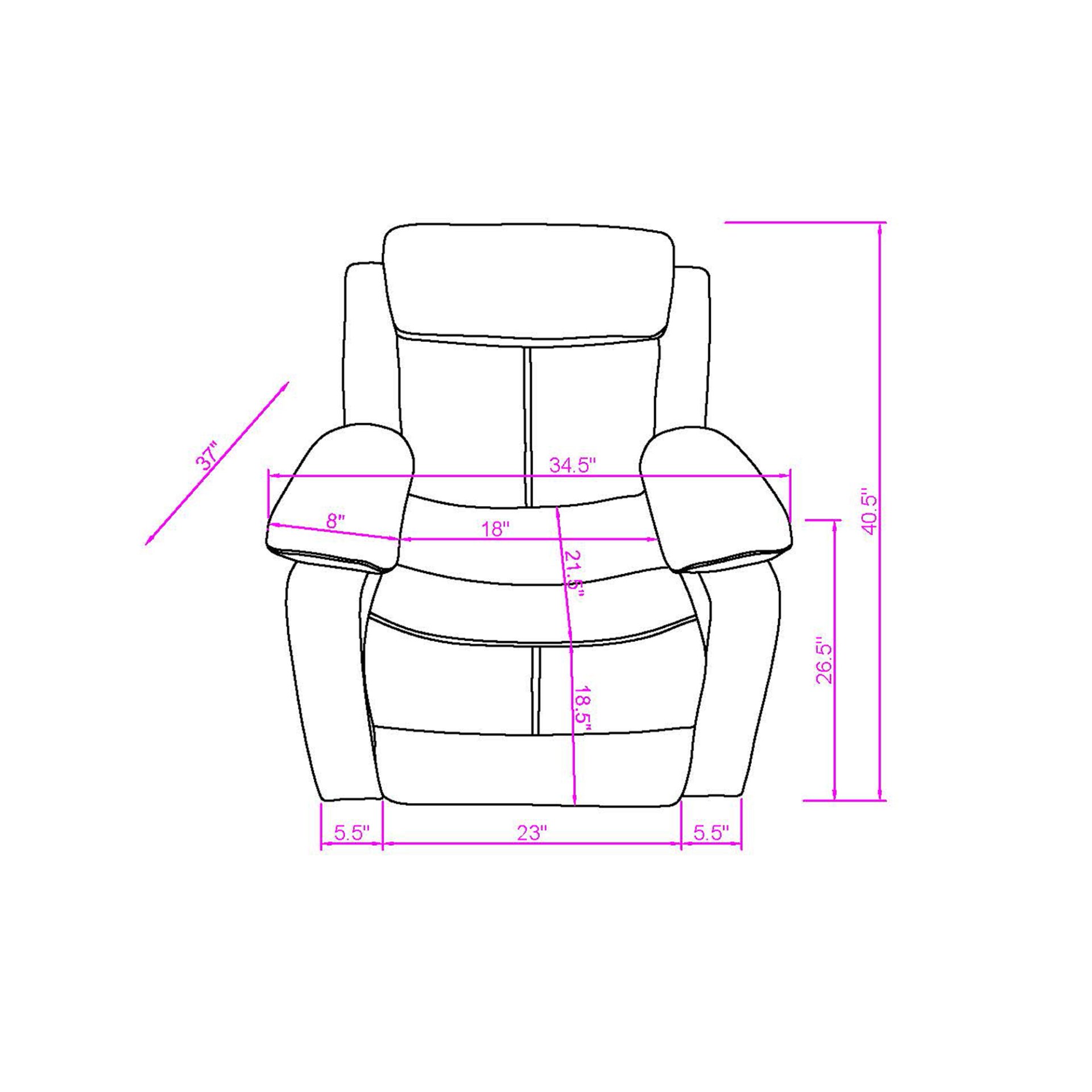 Blanche - 3 Piece Reclining Sofa And Loveseat And Recliner With LED Lights - White - Image 10